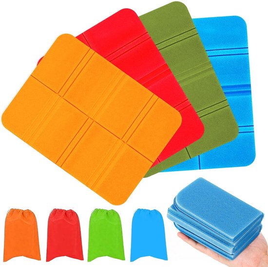 SnelShoppen - 3-delige Vouwbare Buitenzitkussen Set - 37x27cm - Ruimtebesparend - Ideaal voor Camping, Tuin, Feest - Opbergbaar in Tas - Comfortabel e