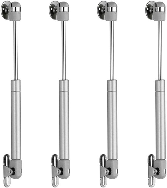 SnelShoppen - 4Pcs Gas Strut Lid Gas Spring Lift Support 80N Soft Close Hinge voor Keukenmeubels - 80kg - Zilver - Duurzaam - High Quality