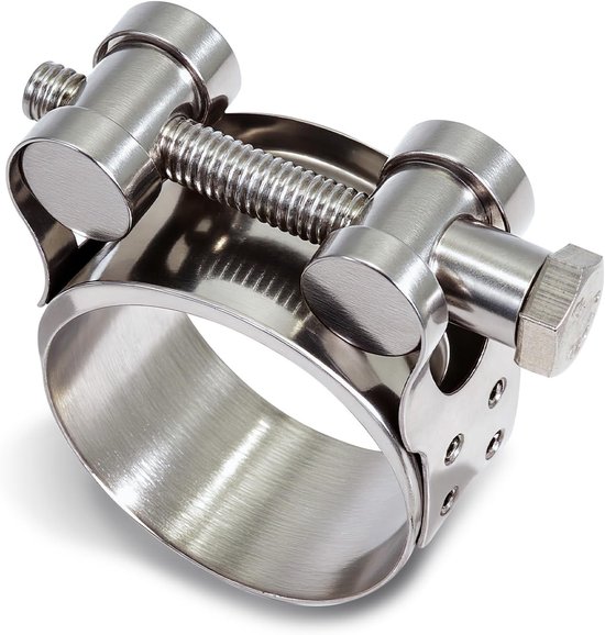 SnelShoppen - 5 Stuks Hinge Bolt Klemmen RVS 23-25mm Slangklemmen T-Bolt Uitlaatklem Zware Kwaliteit Anti-Corrosie Snelle Bevrijding Universele Pasvor van Snelshoppen