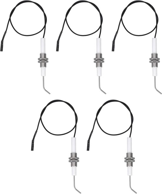 SnelShoppen - 5Pcs Lange Gas Grill Stove Elektrode Vonk Plug Elektronische Ontsteking Keramisch M10 Oven Ontsteking Schroefdraad Electrode voor Drukkn