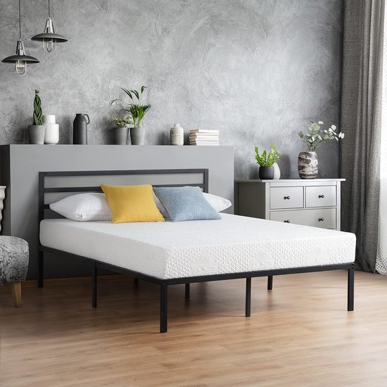 SnelShoppen - 90 x 200 cm Memory Foam Matras met Koude Gel en Oeko-Tex Certificaat - 20 cm Comfortabele Rollmatras met 4 Laagconstructie voor Optimale