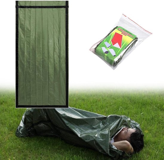 SnelShoppen - Bivouac Bag, Noodzakelijke Slaapzak, Survival Slaapzak, Waterdichte Lichtgewicht Slaapzak, Warmtebestendig en Koude Bescherming, 213x91c