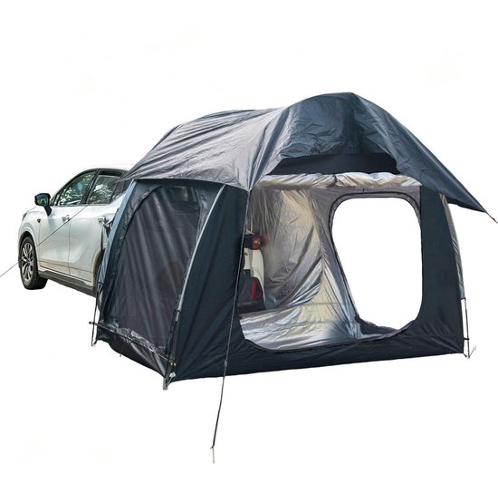 SnelShoppen - BMDHA Autotent Camping Achterklep 300x150x210 cm Zwart Waterdicht Oxford Materiaal 2-3 Personen Universeel Model Voor Kamperen, Feest en
