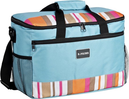 SnelShoppen - B.PRIME CLASSIC Koeltas 20l | Isoleertas voor Picknick, Outdoor, Reizen, Boodschappen, Sport | 36x26x22cm | IJstas, Campingtas, Koelbox
