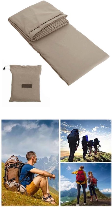 SnelShoppen - Cabin Sleeping Bag Ultralight Reis Dekbed met Oogmasker en Oordopjes - Dun Comfortabel Reisdak voor Zomer, Rugzakreizen, Hotels en Cabin