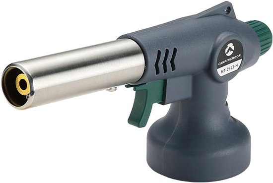 SnelShoppen - Camping Butane Gas Burner Hoogvermogen Keuken Blow Burner - Verstelbare Gasbrander voor Buiten, Barbecue, Keuken, Grijs