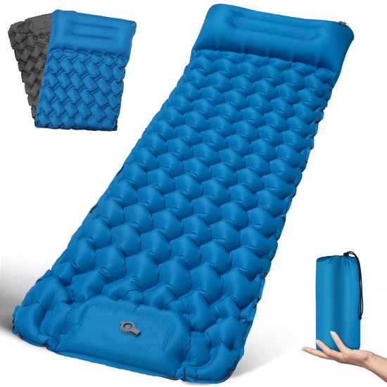 SnelShoppen - Camping Mat Zelfopblazende Isolatiemat Ultralichte Slaapmat 200 x 68 cm Perfect voor Kamperen, Wandelen, Outdoor, Reizen, Lichtgewicht,