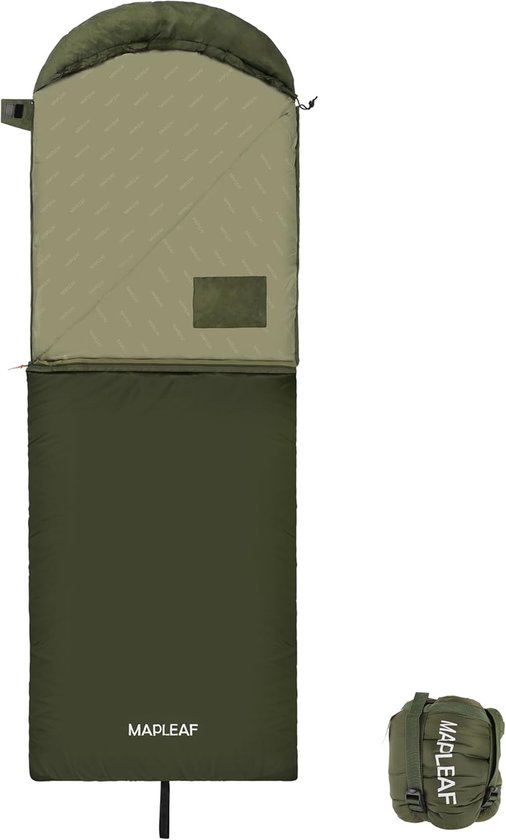 SnelShoppen - Compacte Dons Slaapzak met Kap - Lichtgewicht Waterdicht Kamperen - Ideaal voor Zomer, Outdoor, Zwembad - Geschikt voor 8℃-15℃ - Makkeli