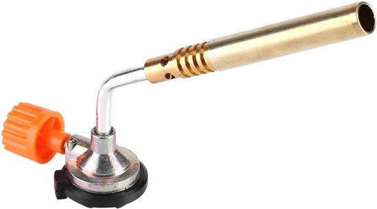 SnelShoppen - DEWIN Gasbrander - Vlamwerper Branders voor BBQ, Camping, Keuken - Handontsteking - Roestvrij Staal, Koper, ABS - Instelbare Temperatuur