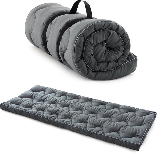SnelShoppen - Dikke Slaapmat voor Campingbed 190x75 cm, Opvouwbare Matras voor Camping, Hiking, Backpacking, Grijs, Geschikt voor Cots en Stoelen