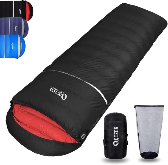 SnelShoppen - Donzen Slaapzak Winter Outdoor Lichtgewicht Deken Slaapzak -8°C tot -23°C Geschikt voor Kamperen, Hiken, Trekking, 1200g Premium Eendend
