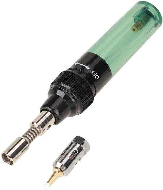 SnelShoppen - Draadloze Navulbare Gas Iso-Tip Lötpen Butaangas voor Elektronica Reparatie Gereedschap 8ML (Groen)