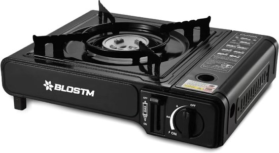 SnelShoppen - Draagbaar Gasstel Camping - Kampeergasfornuis met Automatisch Ontstekingssysteem en Warmteregeling - Lichtgewicht BBQ Fornuis voor Buite