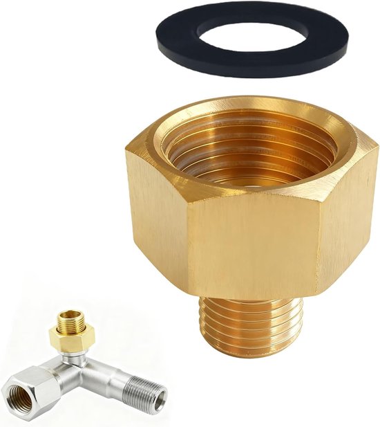 SnelShoppen - Gas Adapter LPG 1/2 inch R naar 1/4 inch - Robuuste Gasfles Adapter voor Camping en Buitengebruik - Duurzaam en Betrouwbaar
