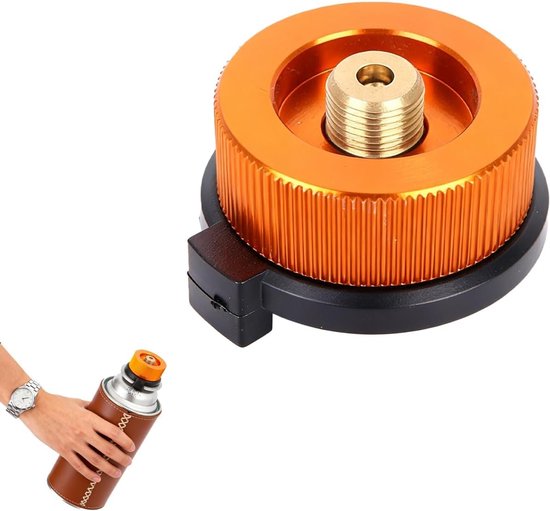 SnelShoppen - Gas Cartridge Adapter - 1pc Camping Gas Converter voor Gasfles Type Buse - Duurzaam Duralumin - Ideaal voor Camping, Hiking en Buitenact