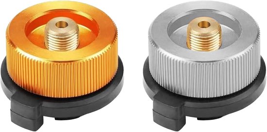 SnelShoppen - Gas Cartridge Adapters 2 Stuks BBQ Barbecue Cartridges, Gas Cooker Adapter voor Camping Stove Burner, Corrosiebestendig en Roestvrij, Al