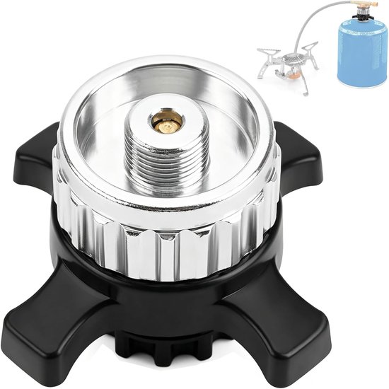 SnelShoppen - Gas Cartridges Adapter voor Easy-Click/CV Gas Cartridge - Bayonet naar 7/16 Inch Draadverbinding - Camping Stove, Burner Gas - Duurzaam