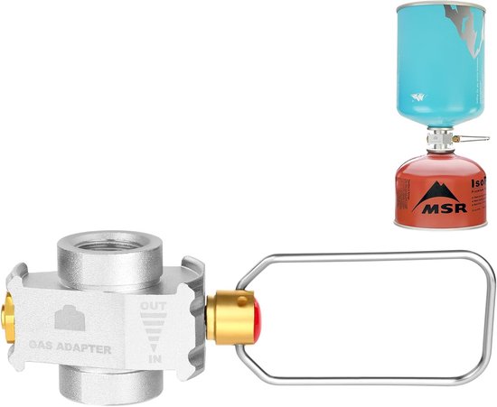 SnelShoppen - Gas Tank Refill Adapter - Draagbare Buitenlucht Drukventiel Oplader - Multifunctionele Camping Uitlaatventiel van Hoogwaardig Aluminium