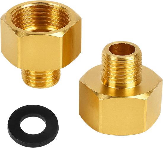 SnelShoppen - Gasfles Adapter 1/2" naar 1/4" voor Gasfornuis, Gasgrill & Campingaz, LPG, Gasverbinding, Snelle Koppeling Gas, Propaan Fles Slang Koppe