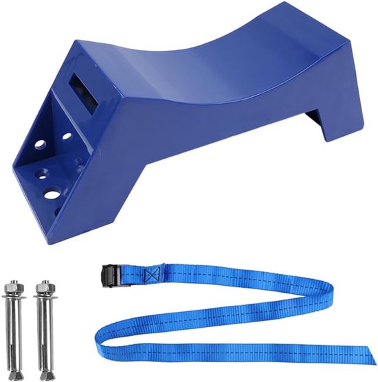 SnelShoppen - Gasfles Houder - Wandmontage Antikantelaar Beugel voor Propaan Gasfles - Duurzaam ABS - Verstelbare Nylon Riemen - Ideaal voor Caravan,