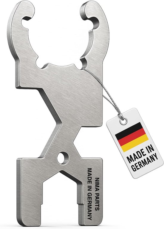 SnelShoppen - Gasfles Sleutel, RVS, Multifunctionele Gasfles Wrench voor Gasflessen en Drukregelaars, Ideaal voor BBQ, Camping en Tuin, Made in German