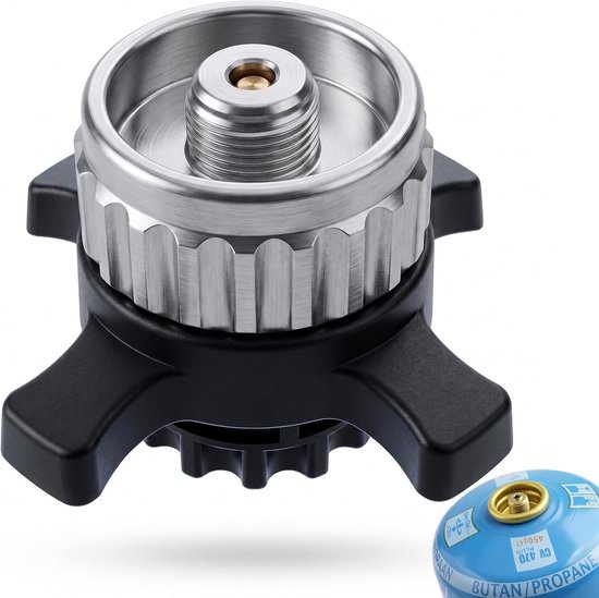 SnelShoppen - Gaspatronen Adapter voor Campingaz CV naar EN417 Schroefventiel - Messing Snelsluiting voor Kamperen en Wandelen