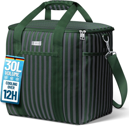 SnelShoppen - Grote Hoel Koeltas 30 Liter, Opvouwbare Geïsoleerde Thermotas, Waterdicht en Lekvrij voor Auto, Winkelen, Picknick, Lunchtas