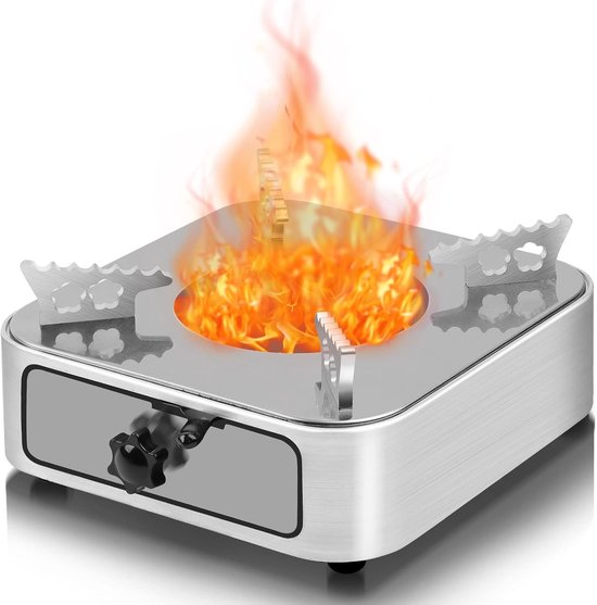 SnelShoppen - Indoor Spiritus Cooker - Draagbare Mini Spiritusbrander voor Camping, BBQ, Picknick, Trekking - Roestvrijstalen Alcohol Kooktoestel