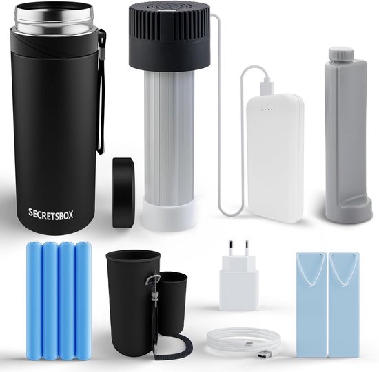 SnelShoppen - Insuline Koelbox met Accu 20.000 mAh, Mini Koelkast voor Medicijnen, USB 2-8°C, 4 Koelaccu's, TSA Goedgekeurd, Reis Koeltas