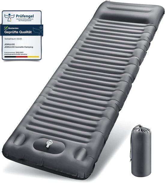 SnelShoppen - Isomat voor Camping 12 cm, Ultradik, Opblaasbare Matras met Voetpomp, Waterdichte Slaapmat, Ultralicht, Kleine Verpakking, Ideaal voor O