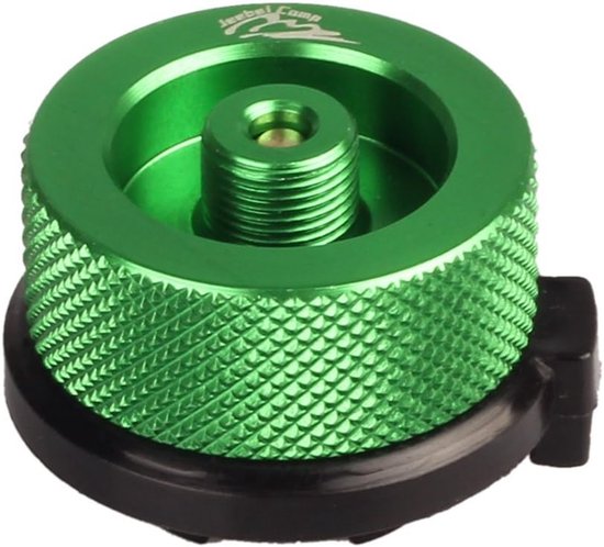 SnelShoppen - Jeebel Camp Gas Inverter Adapter voor Butaan Bush naar Schroef Gaspatroon, Lindal Type Ventiel, Lekvrij, Super Duralumin, Geschikt voor