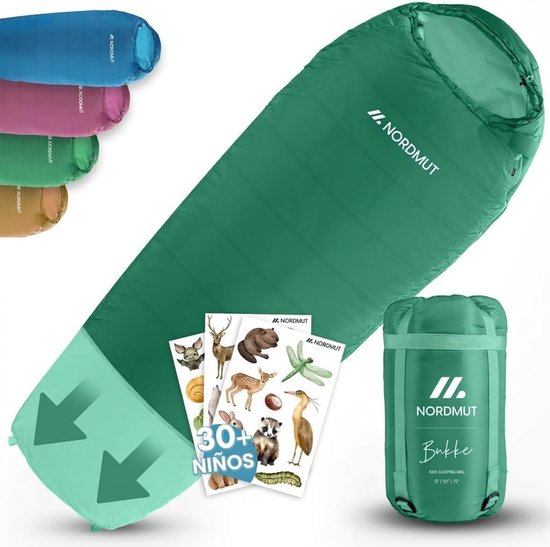 SnelShoppen - Kinderslaapzak voor Buiten, Groeit Mee van 130 tot 170 cm, 3-seizoenen, Comfortabel en Veilig, 400T Polyester, Perfect voor Camping en A