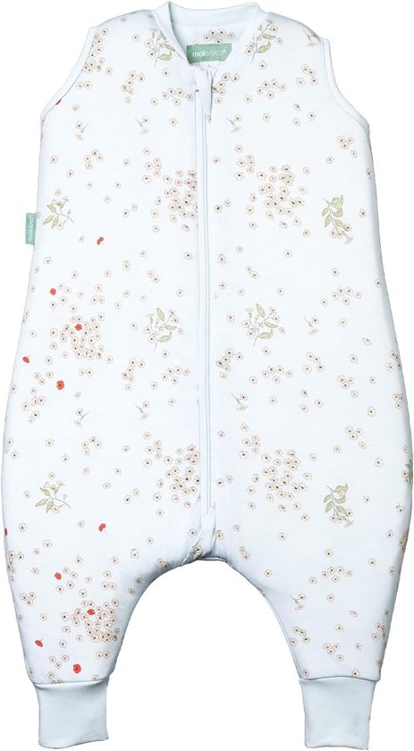 SnelShoppen - Lichte Slaapzak met Voeten voor Kinderen, 1 TOG, 100% Katoen, Oeko-Tex 100, Poppy, Voor Lente en Herfst, Ideaal voor Spelen en Slapen