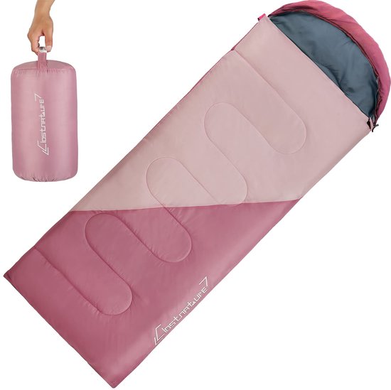 SnelShoppen - Lichtgewicht Slaapzak voor Kamperen - Rechthoekige Outdoor Slaapzak met Kleine Verpakking voor Volwassenen, Dames, Heren - Perfect voor