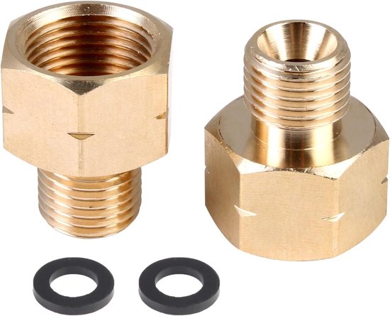 SnelShoppen - LPG Gas Adapter 2pcs 3/8 Inch Female naar 1/4 Inch Male Draad, Links Draad, Messing, Voor Gas Slangen en Gasflessen, Perfect voor Campin