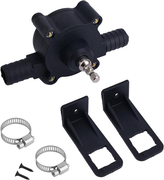SnelShoppen - Mini Elektrische Handboor Wateroverplaatsingspomp, Compacte Zelfaanzuigende Pomp voor Vloeistoffen zoals Benzine, Olie en Diesel - Perfe
