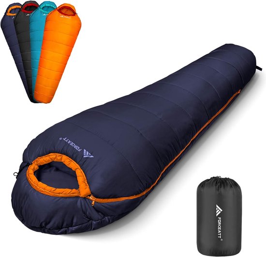 SnelShoppen - Mummy Slaapzak -10°C tot 15°C, 4 Seizoenen, Waterdichte Slaapzak voor Volwassenen, Ultralichte Camping Slaapzak voor Buiten en Binnen
