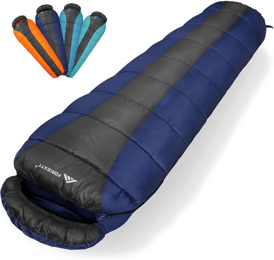 SnelShoppen - Mummy Slaapzak Volwassenen, Lichtgewicht 3 Seizoenen, Waterdicht, Klein Pakformaat (1400 g) voor Camping, Reis, Festival, Binnen en Buit