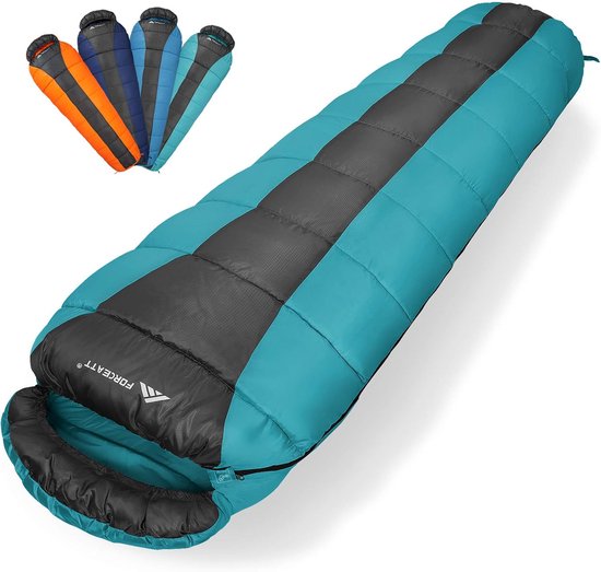 SnelShoppen - Mummy Slaapzak voor Volwassenen, 3 Seizoenen, Waterdicht en Ultra Licht (1400 g), Compacte Kampeerslaapzak voor Festival, Reizen en Buit