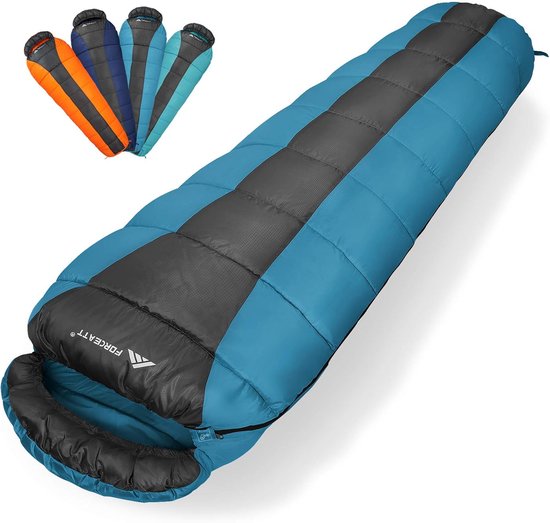 SnelShoppen - Mummyslaapzak voor Volwassenen, Lichtgewicht, Waterdicht, 3 Seizoenen, Ideaal voor Camping, Festivals, Reizen, Indoor, 1400 g, Compacte