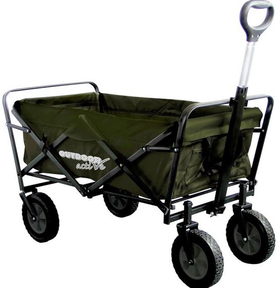 SnelShoppen - Opvouwbare Bolderkar 100 x 50 x 80 cm, Stevige Tuinwagen, Ideaal voor Feesten, Camping, Kinderen, Tuin en Meer