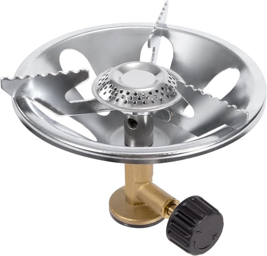 SnelShoppen - Opvouwbare Campingkachel Mini Krachtige Vuurcapaciteit met Piezo Ontsteking Voor Buiten, 1350W Roestvrij Staal en Koper, Compact en Lich