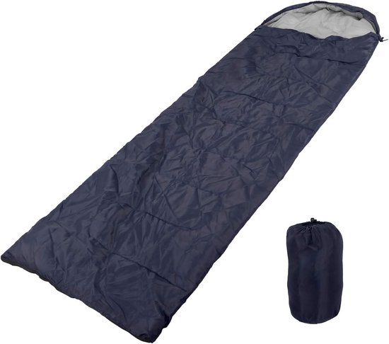 SnelShoppen - Outdoor Envelope Slaapzak met Kap Waterdicht Lichtgewicht Compact Draagbaar voor Kamperen Wandelen Backpacken Reizen Nylon Hol Katoen 18