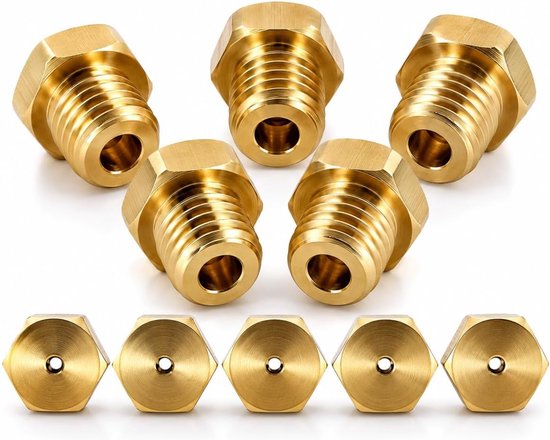 SnelShoppen - Pack van 5 Universele Butaan Gas Nozzles Injectie Fles Conversie Kit Brander Nozzle met Propaan Gas 0.5/0.7/0.87/1.02 voor Camping en Ke