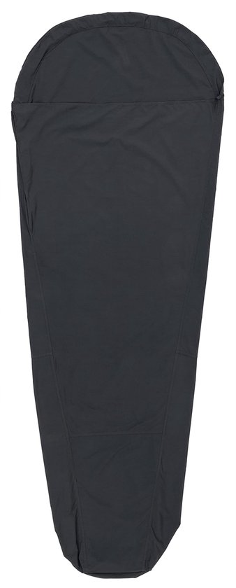 SnelShoppen - Poly Katoen Mummy Slaapzak Liner Charcoal - Ideaal voor Camping, Wandelen en Avonturen - Eenvoudig te Reinigen en Beschermt je Slaapzak