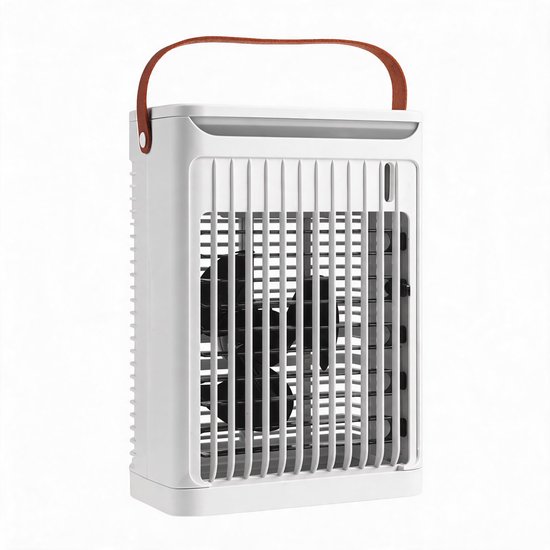 SnelShoppen - Portable Airconditioner Luchtconditioner Ventilatorkoeler met 680 Ml Tank - 2 Koude Nevels, 5 Snelheden, 7 LED's - Mini Verdampings Airc