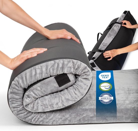 SnelShoppen - Portable Campingmatras, Geheugenfoam Campingmatras, Lichtgewicht Vloermat, Waterdichte Slaapmat, Isolatiematrat voor Camping, Vouwmatras