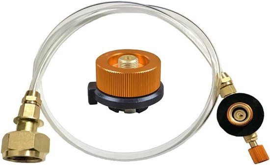 SnelShoppen - Propaan Adapter voor Camping, Gasfles Adapter, Gasvuladapter voor Campingfornuis, Geschikt voor Propaan en Butaan, Outdoor Koken, Inclus