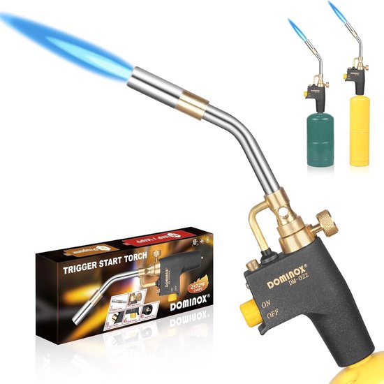 SnelShoppen - Propaan-fakkel hoge intensiteit, gasfakkel voor propaantank, MAPP & MAP, ideaal voor lassen, solderen en reparaties in tuin, camping en
