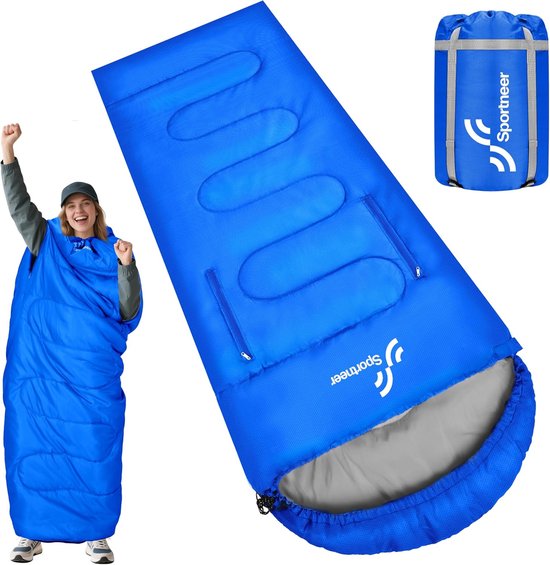 SnelShoppen - Sportneer Slaapzak Outdoor - Dekenslaapzak 3-4 Seizoenen voor Volwassenen - Warme Slaapzak voor Kamperen, Reizen en Outdoor-Activiteiten